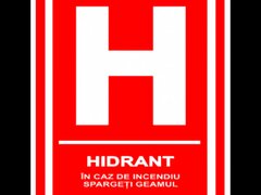 Indicator hidrant in caz de incendiu sparge geamul